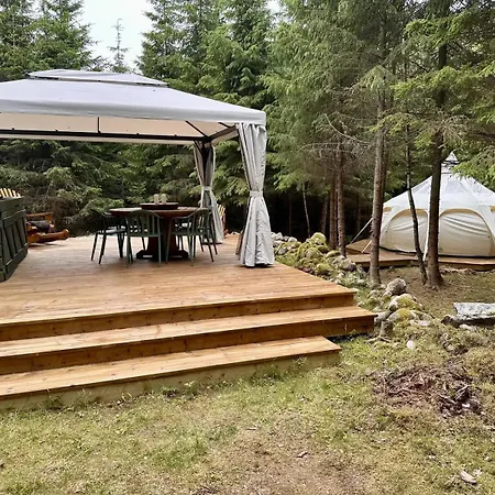 Glamping Pa Idyllisk Smabruk Med Miniatyr Hest, Esel Og Geit Hobol